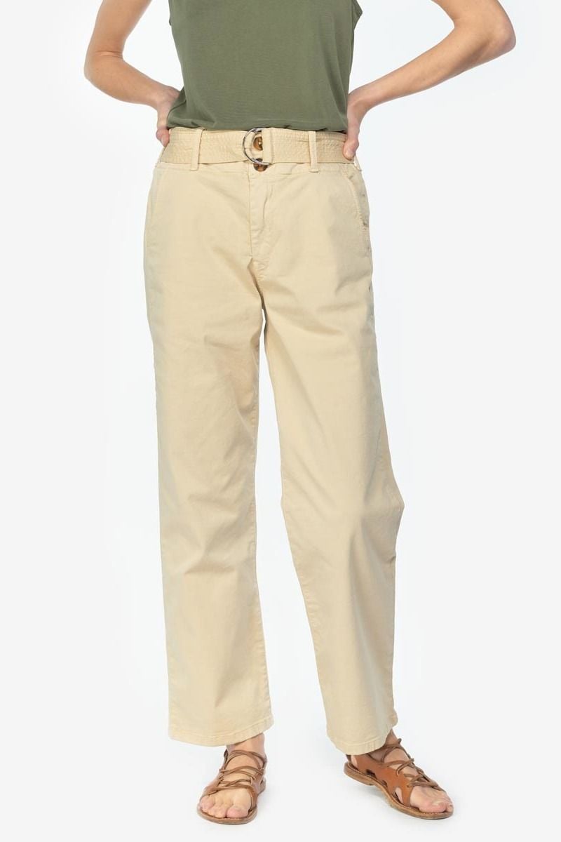 Le Temps Des Cerises Pantalon Chino Taille Haute Serena Beige