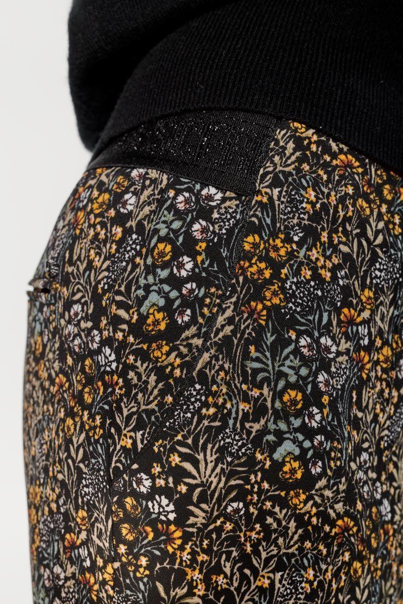 Le Temps Des Cerises Pantalon Dorine à Motif Fleuri