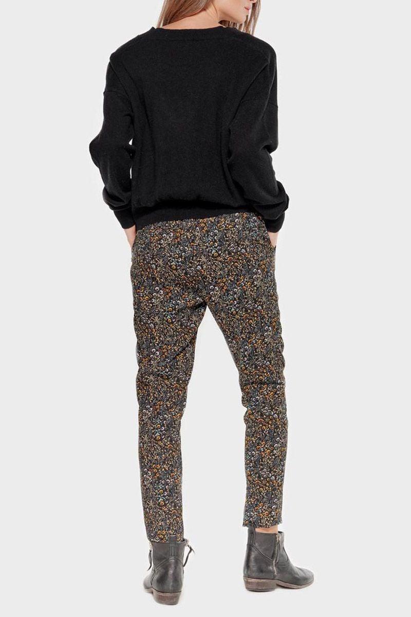 Le Temps Des Cerises Pantalon Dorine à Motif Fleuri