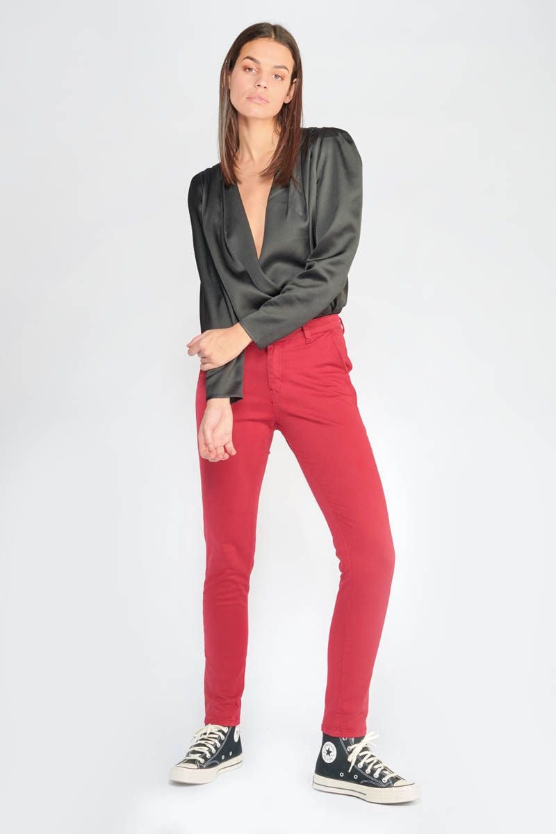 Le Temps Des Cerises Pantalon Dyli2 Rouge Framboise