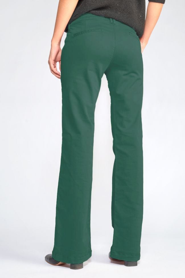 Le Temps Des Cerises Pantalon Flare Joelle Vert Sapin