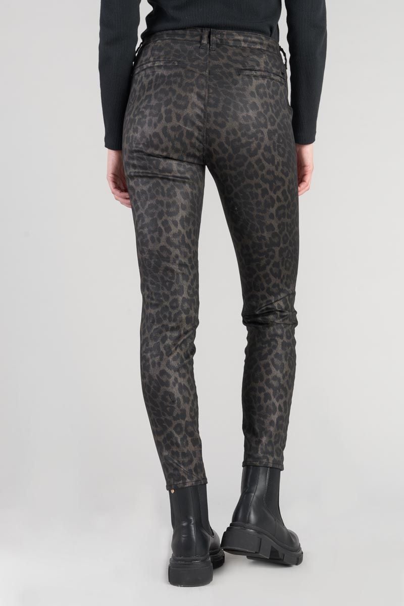 Le Temps Des Cerises Pantalon Flexy à Motif Léopard