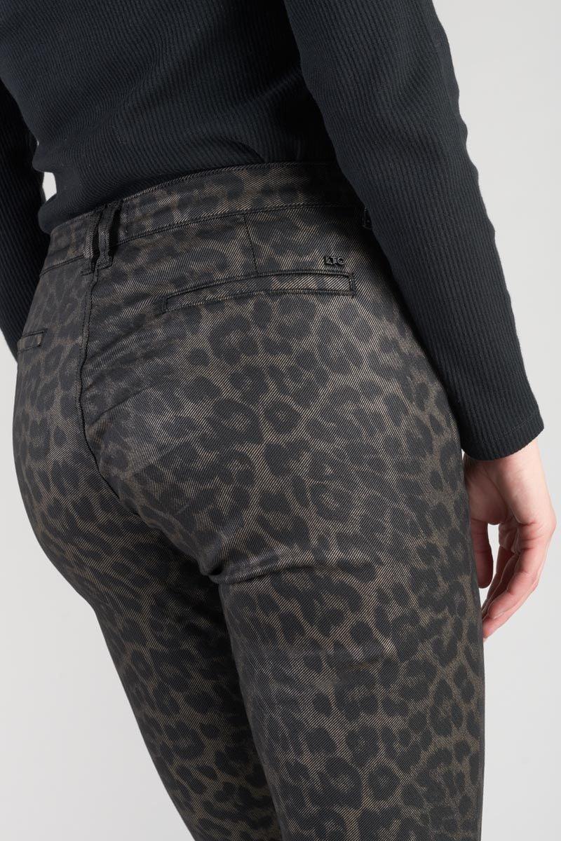Le Temps Des Cerises Pantalon Flexy à Motif Léopard