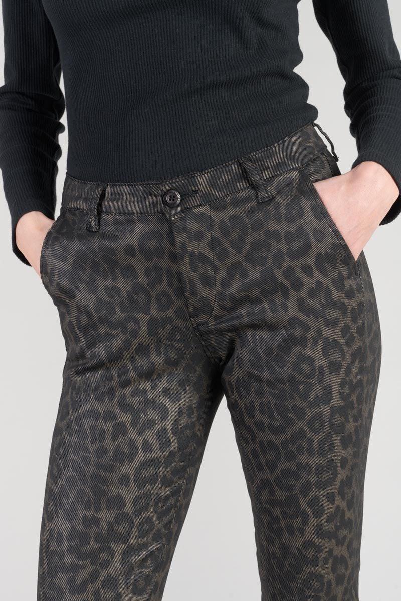 Le Temps Des Cerises Pantalon Flexy à Motif Léopard