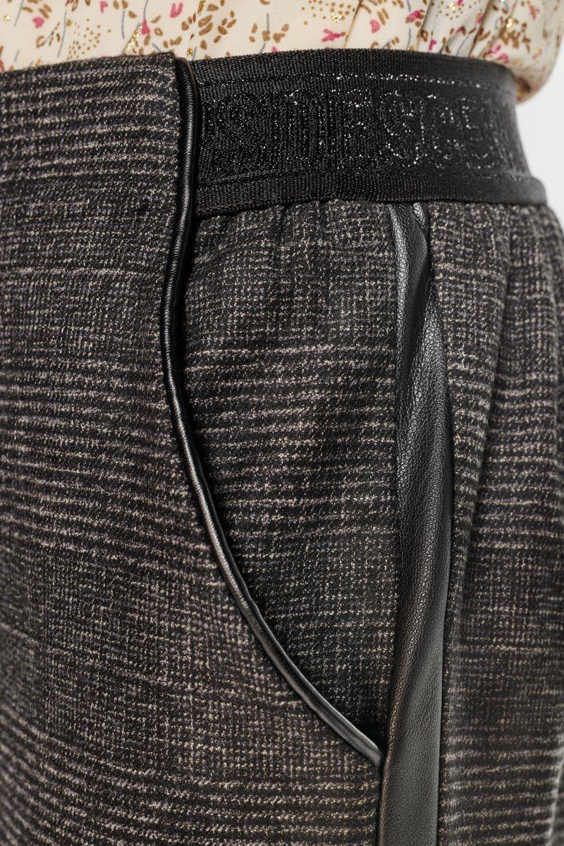 Le Temps Des Cerises Pantalon Guilia à Carreaux Gris