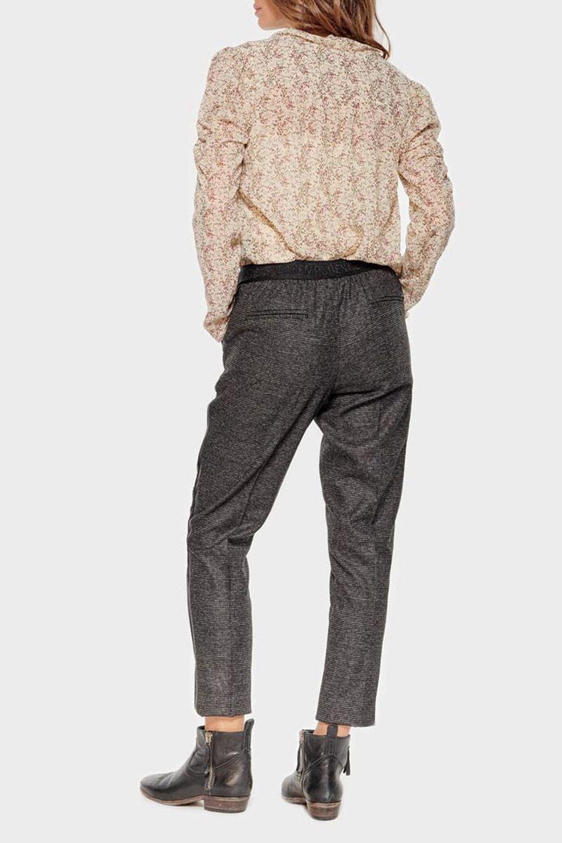 Le Temps Des Cerises Pantalon Guilia à Carreaux Gris