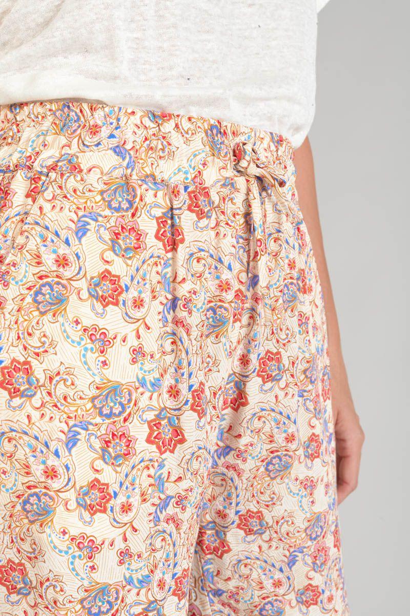 Le Temps Des Cerises Pantalon Henel à Motif Cachemire