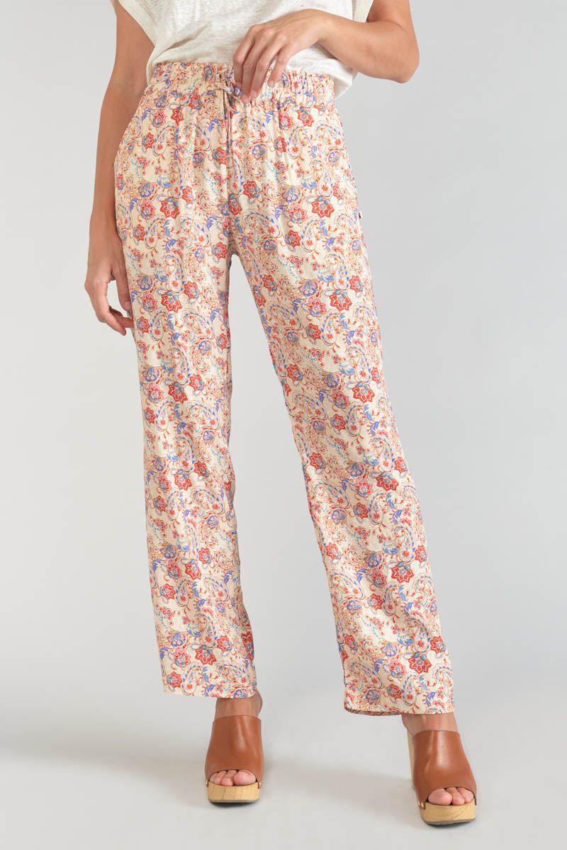 le temps des cerises Pantalon Henel à motif cachemire