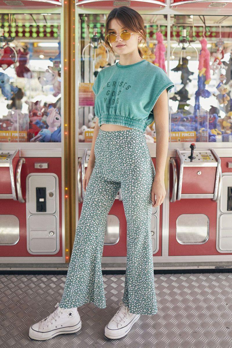 le temps des cerises Pantalon Jayagi à motif fleuri