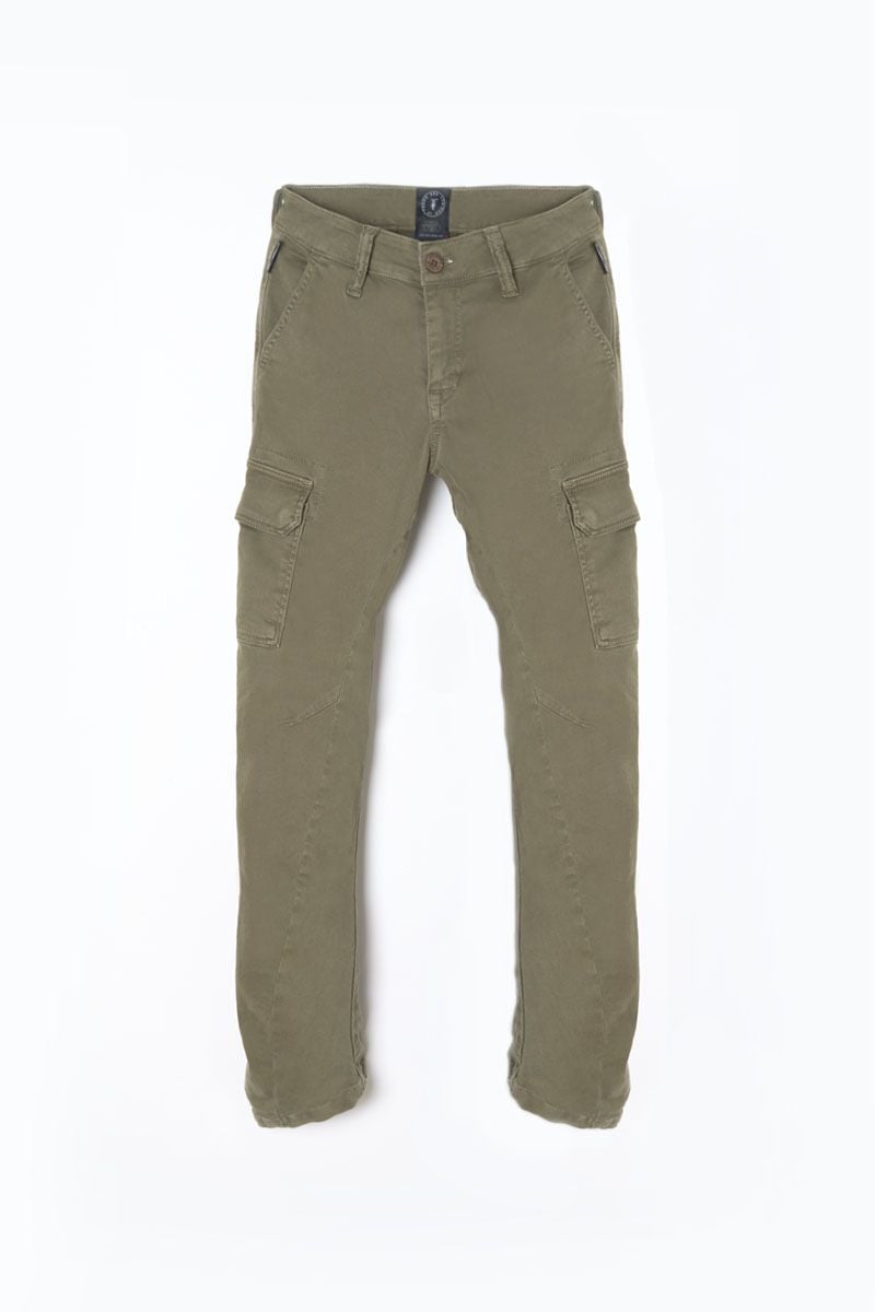 le temps des cerises Pantalon Kalvin tapered arqué kaki