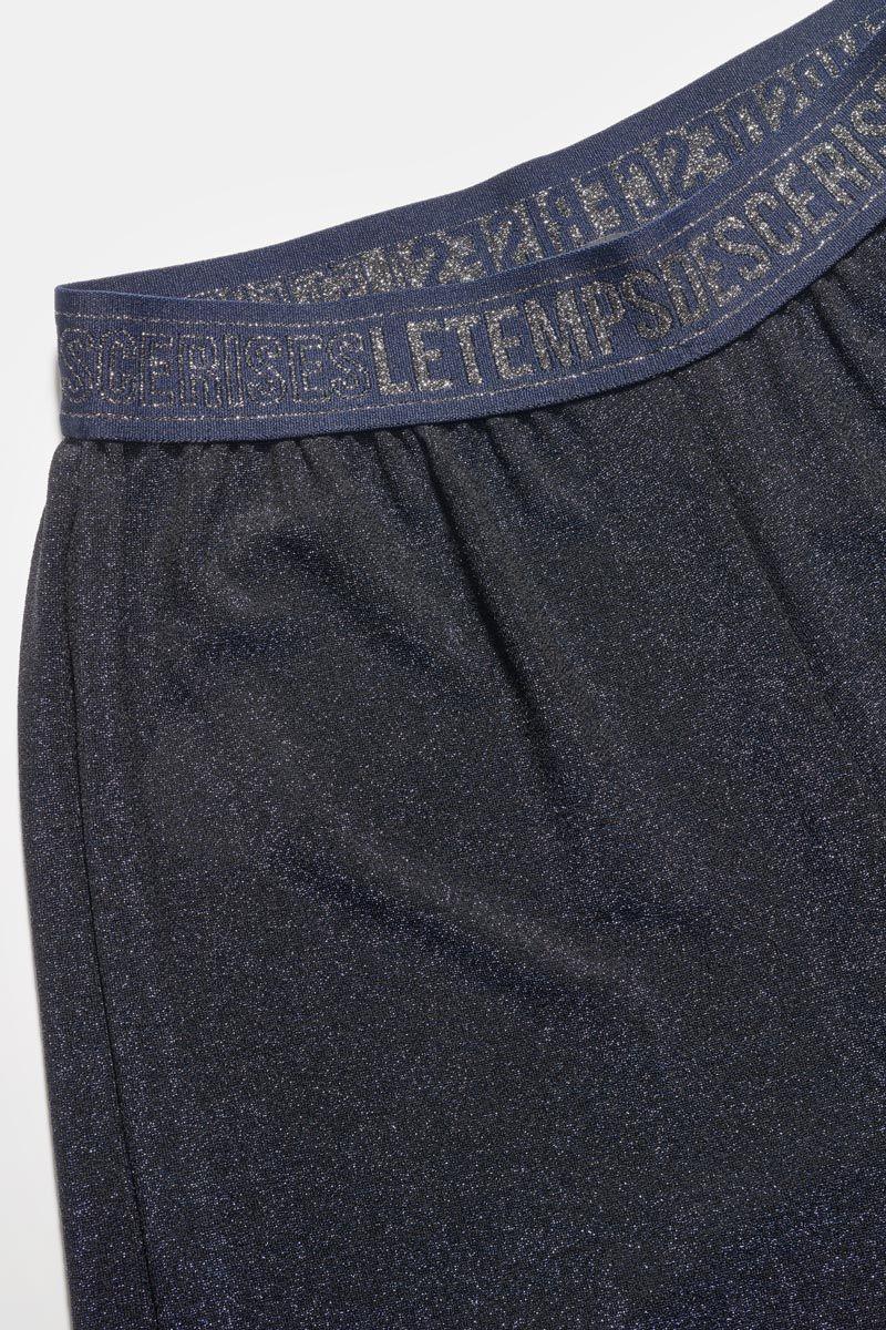 Le Temps Des Cerises Pantalon Large Beagi Bleu Irisé