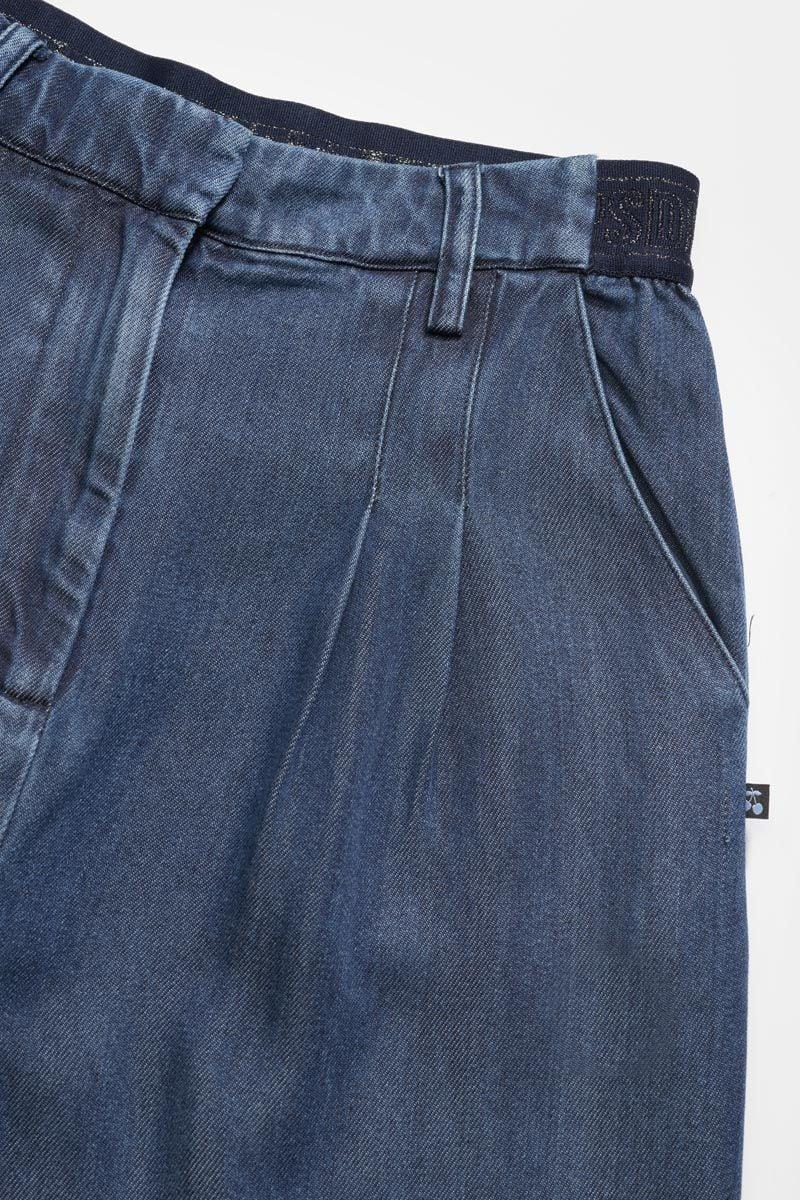 Le Temps Des Cerises Pantalon Large Janegi En Tencel Bleu