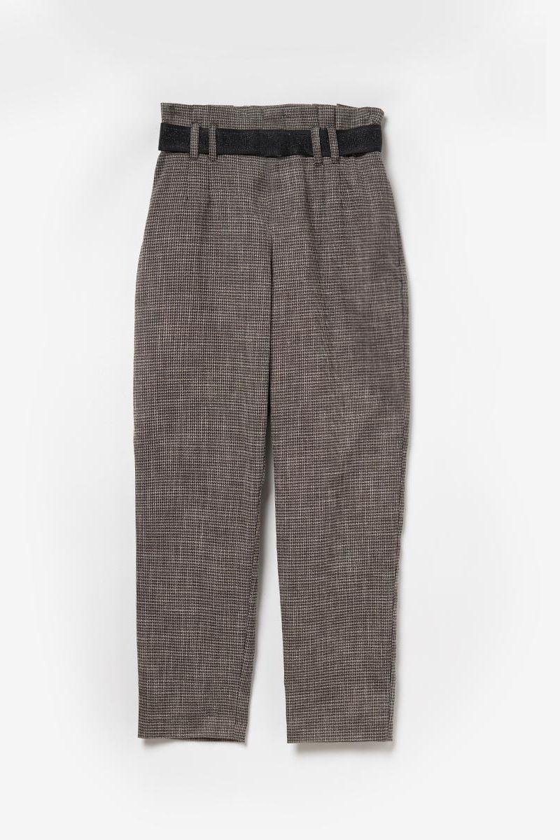 Le Temps Des Cerises Pantalon Nagagi Taille Haute Marron
