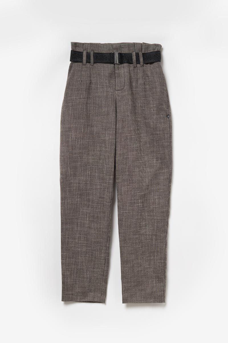 le temps des cerises Pantalon Nagagi taille haute marron