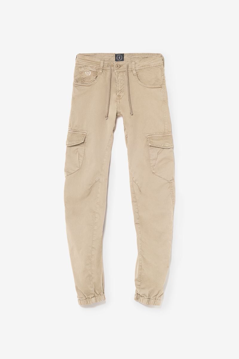 Le Temps Des Cerises Pantalon Patos Tapered Arqué Beige
