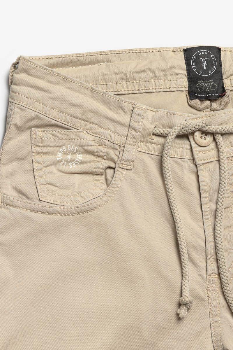 Le Temps Des Cerises Pantalon Patos Tapered Arqué Beige