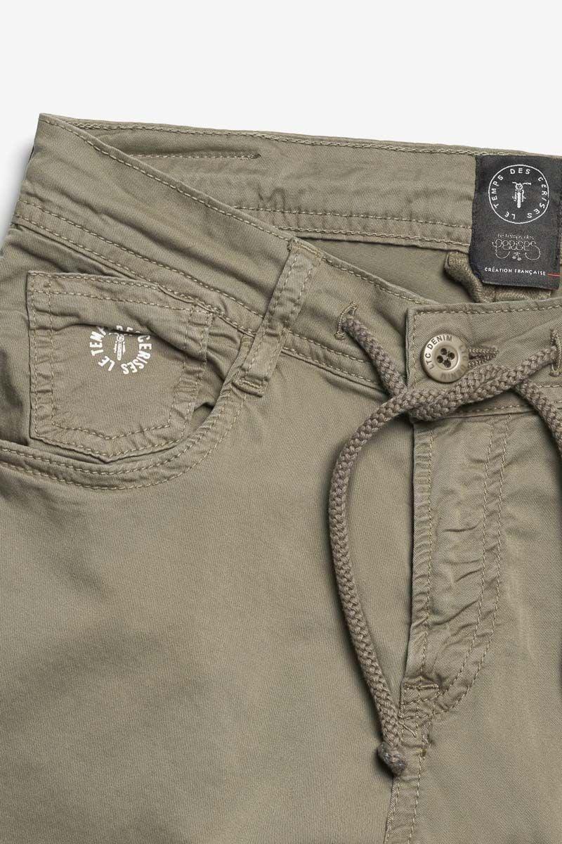 Le Temps Des Cerises Pantalon Patos Tapered Arqué Kaki