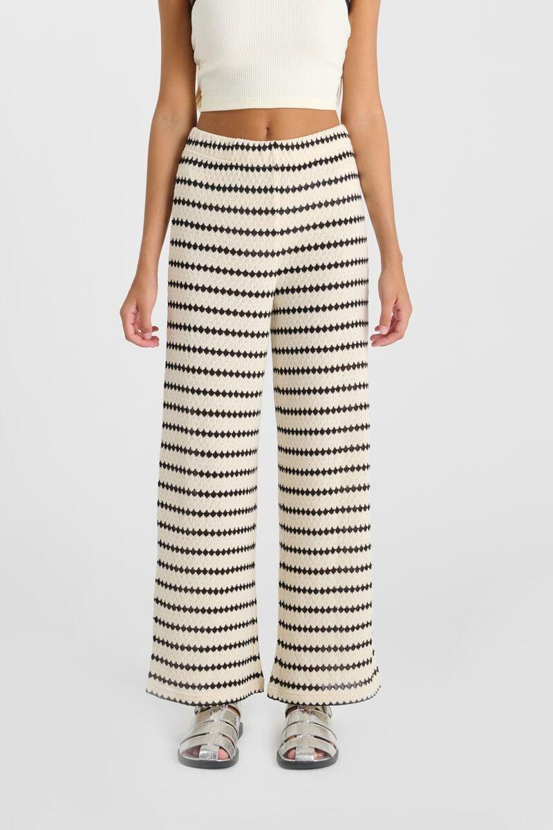 Le Temps Des Cerises Pantalon Salomegi Crème En Maille