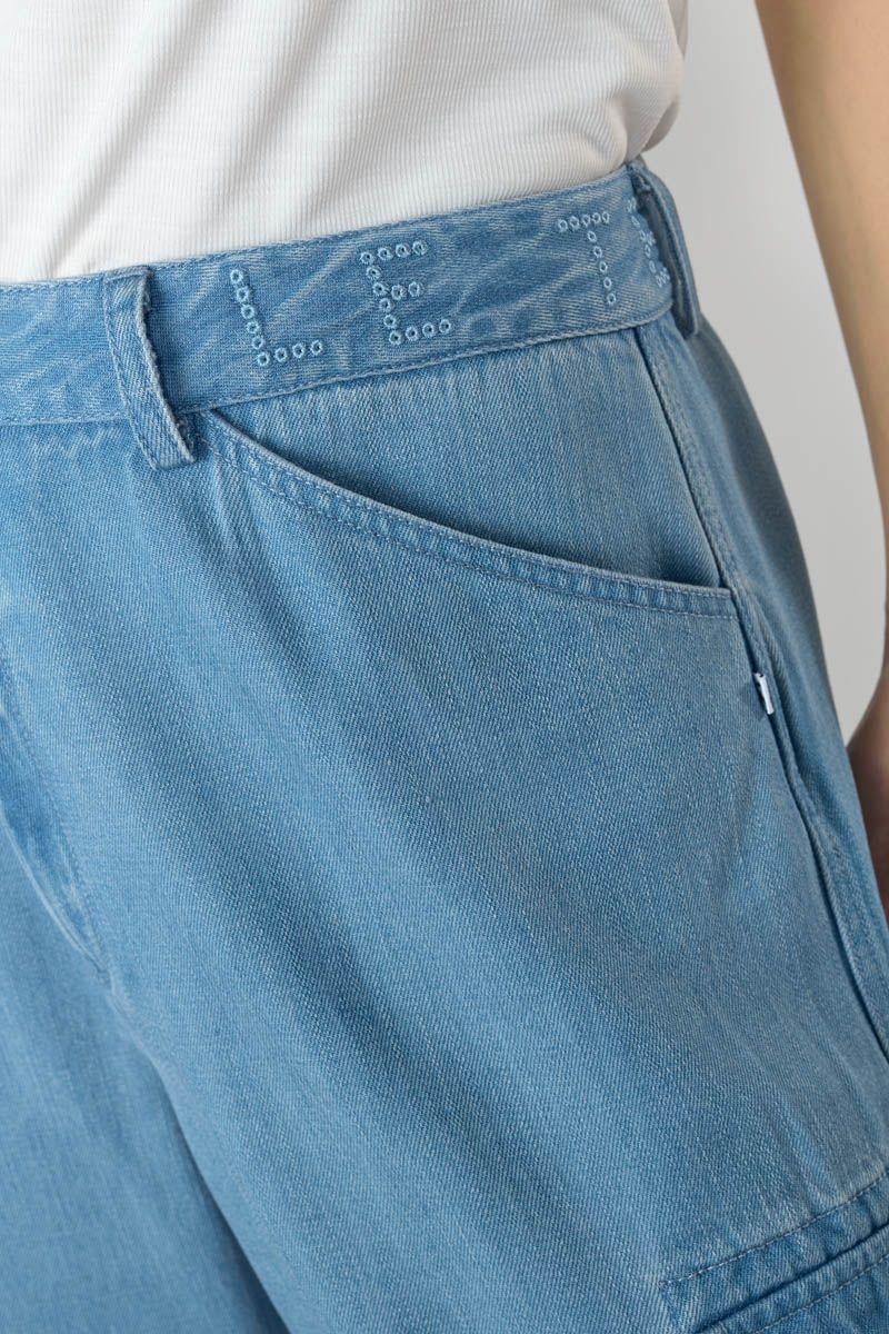 Le Temps Des Cerises Pantalon Scaevo En Jeans Tencel Bleu