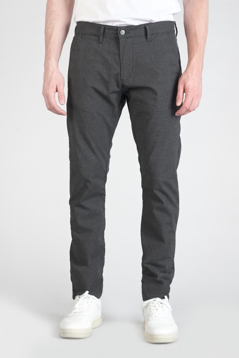 le temps des cerises Pantalon Somma à carreaux anthracite