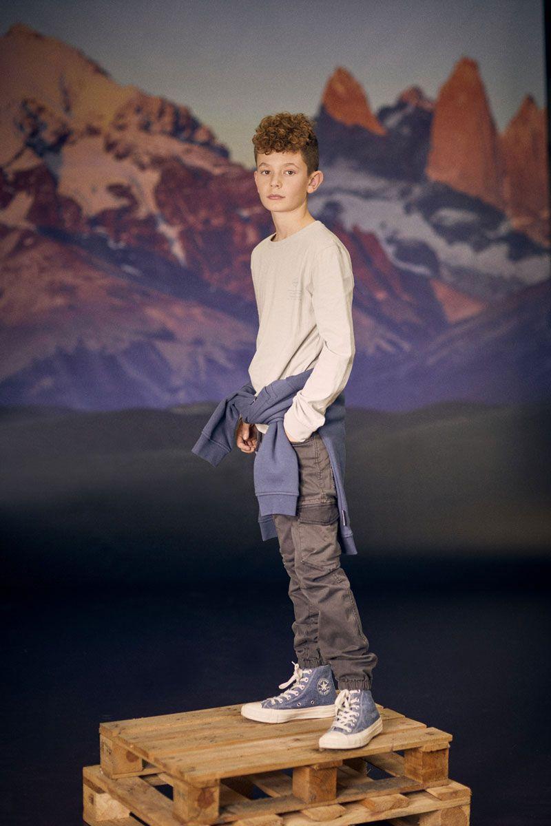 le temps des cerises Pantalon Tobati tapered arqué anthracite