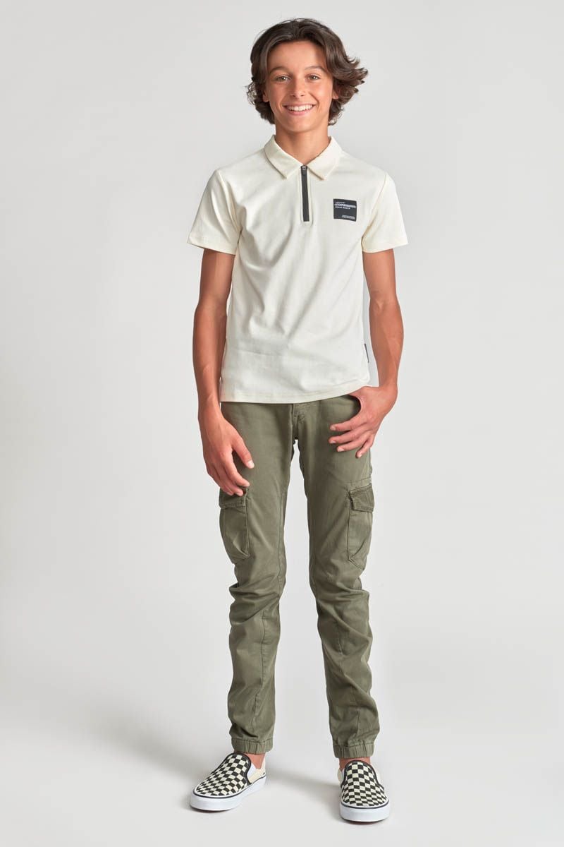Le Temps Des Cerises Pantalon Tobati Tapered Arqué Kaki