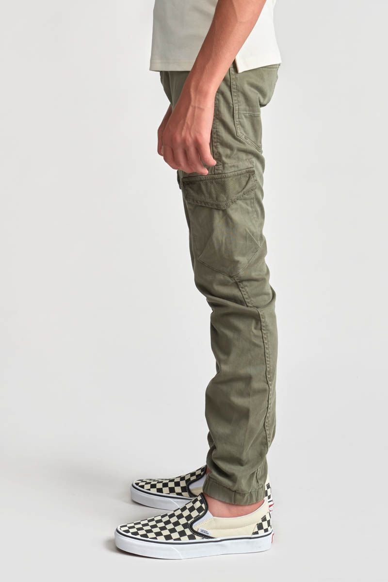 Le Temps Des Cerises Pantalon Tobati Tapered Arqué Kaki