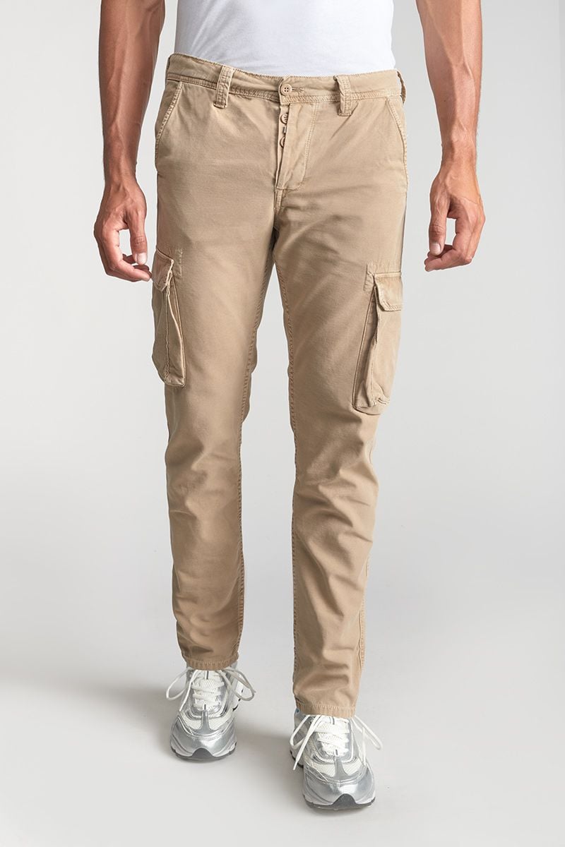 le temps des cerises Pantalon treillis Sami beige sable