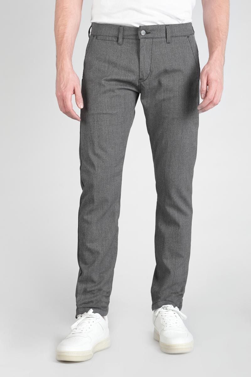 Le Temps Des Cerises Pantalon Weller à Carreaux Gris