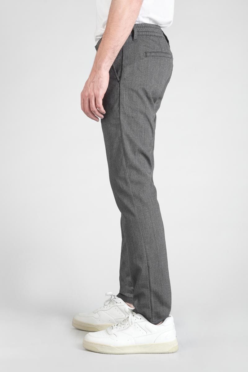 Le Temps Des Cerises Pantalon Weller à Carreaux Gris