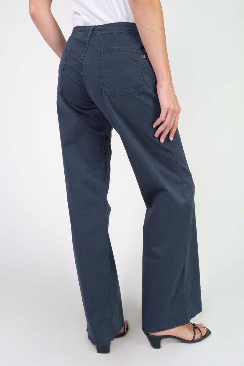 Le Temps Des Cerises Pantalon Wide Leg Tahis Bleu Marine