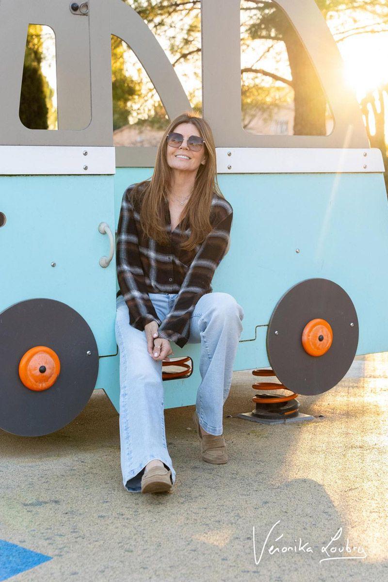 Le Temps Des Cerises Patricia Flare By Véronika Loubry Jeans Bleu N°5