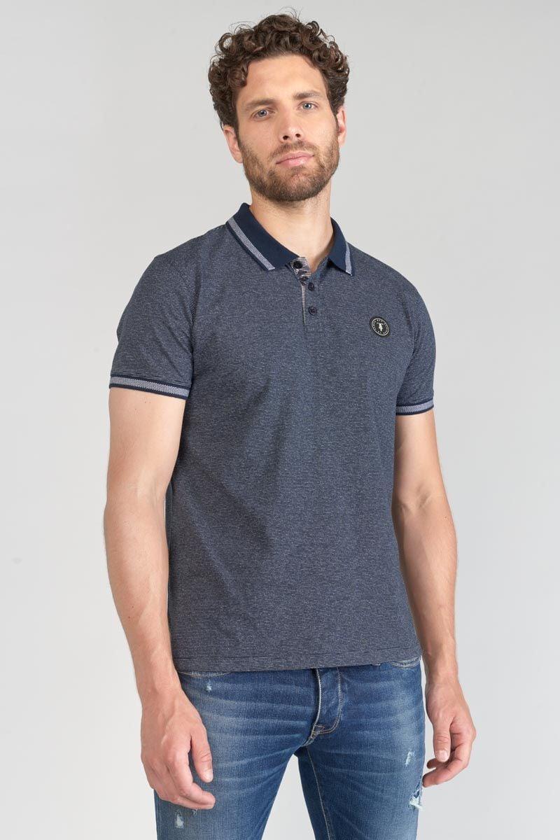 le temps des cerises Polo Drime à rayures bleu marine