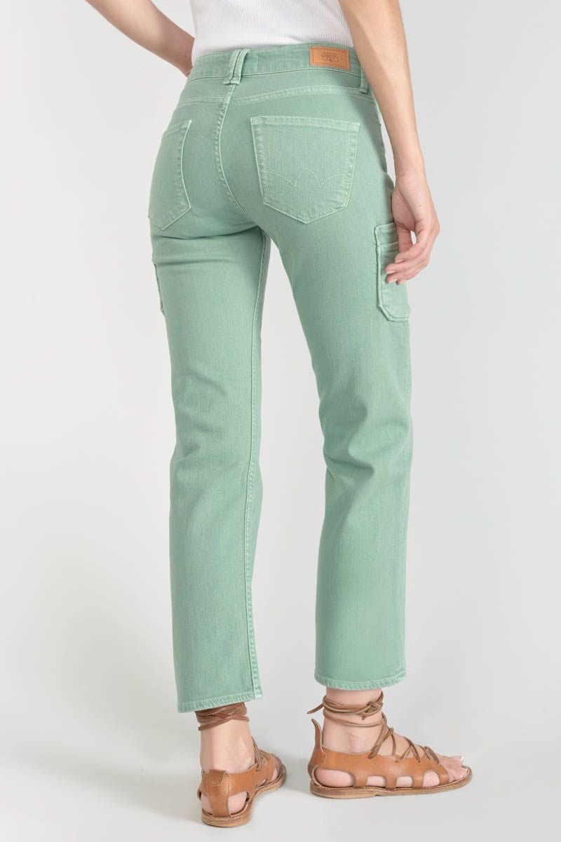 Le Temps Des Cerises Precieux Taille Haute 7/8ème Jeans Vert D'eau