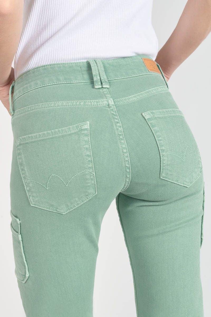 Le Temps Des Cerises Precieux Taille Haute 7/8ème Jeans Vert D'eau