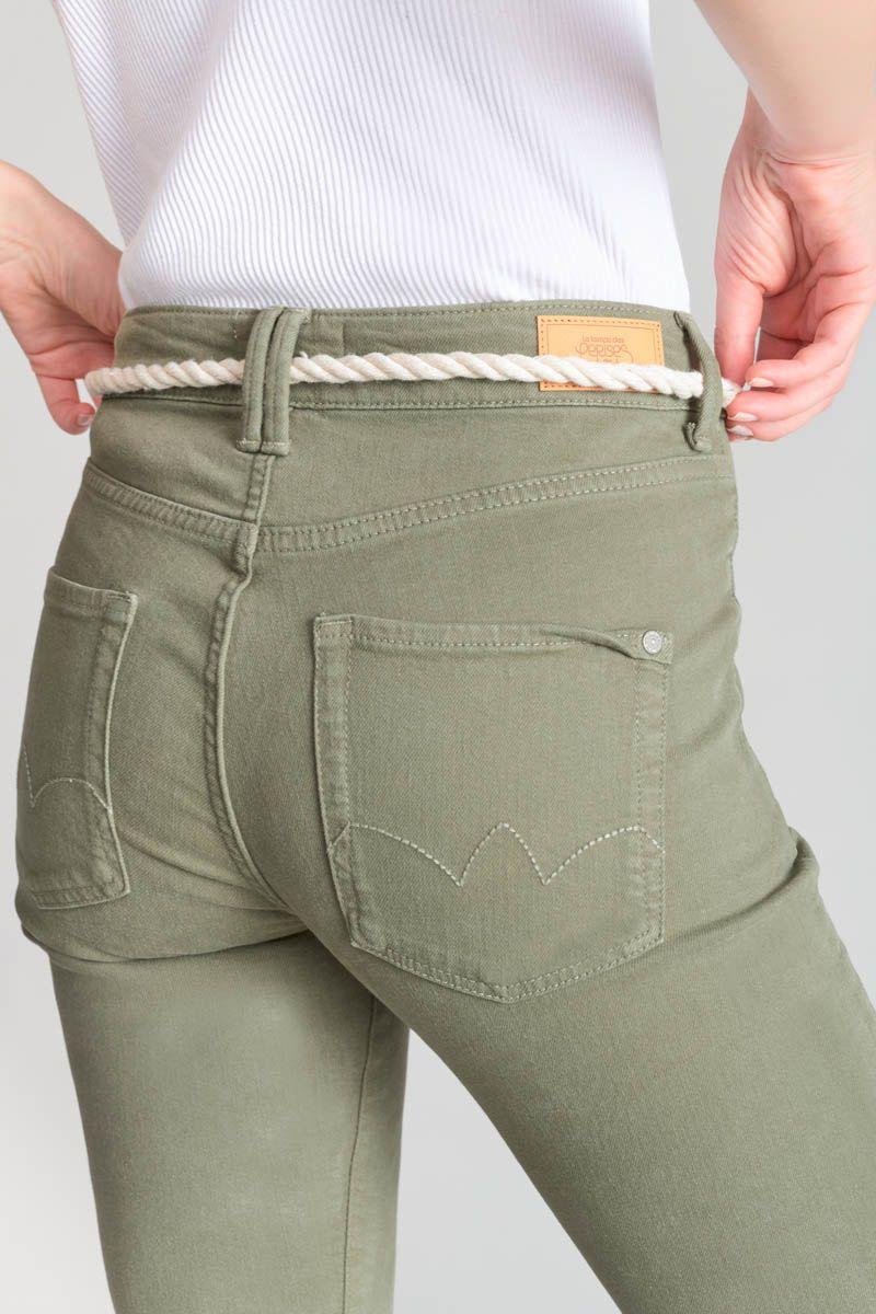 Le Temps Des Cerises Pricilia Taille Haute 7/8ème Jeans Kaki
