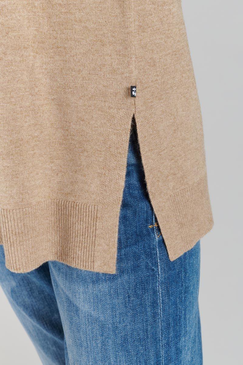 Le Temps Des Cerises Pull Ksenia En Laine Alpaga Mélangée Latte