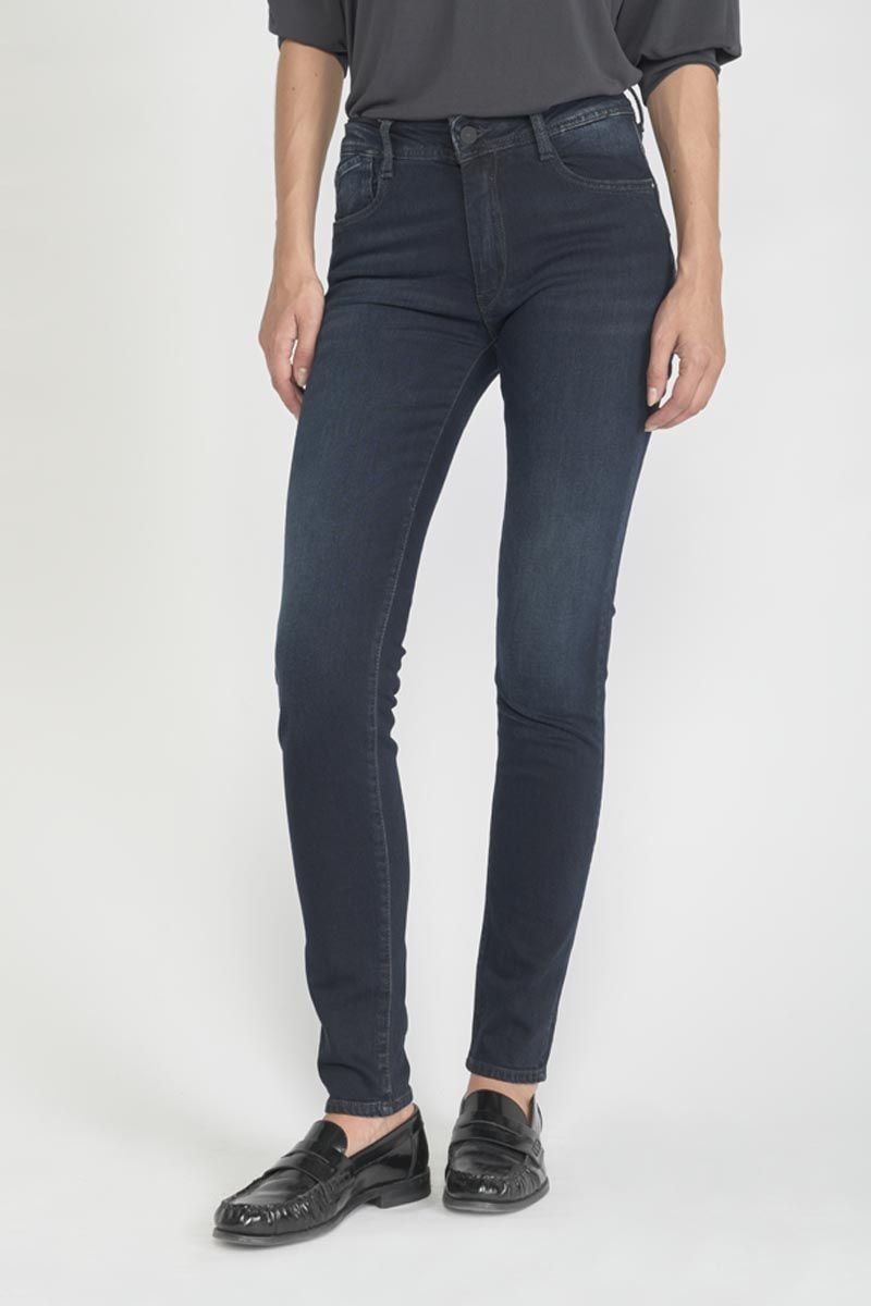 le temps des cerises Pulp slim taille haute jeans bleu-noir N°1