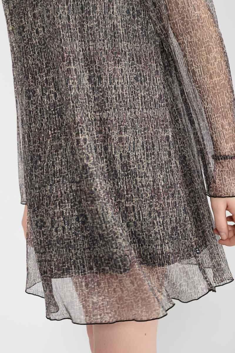 Le Temps Des Cerises Robe Ancegi à Motif Animalier Irisée