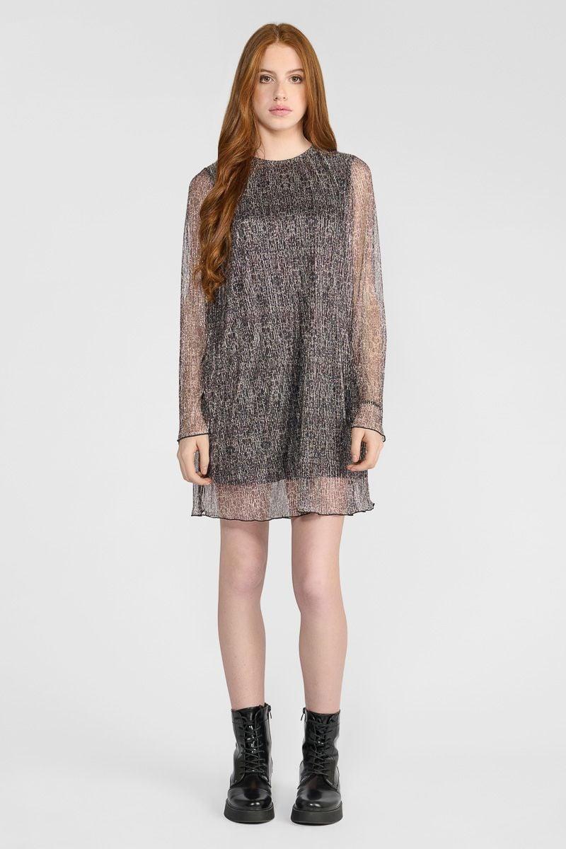 le temps des cerises Robe Ancegi à motif animalier irisée