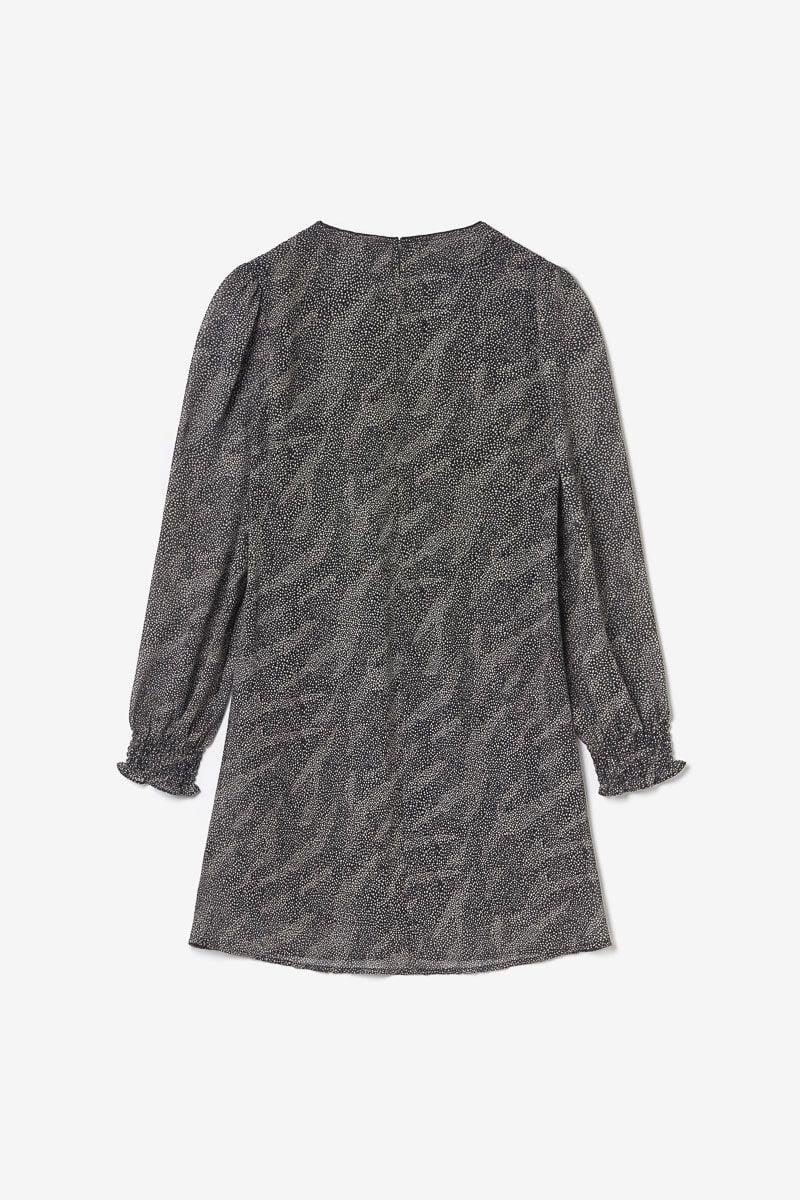 Le Temps Des Cerises Robe Berenigi Noire à Motif Animalier