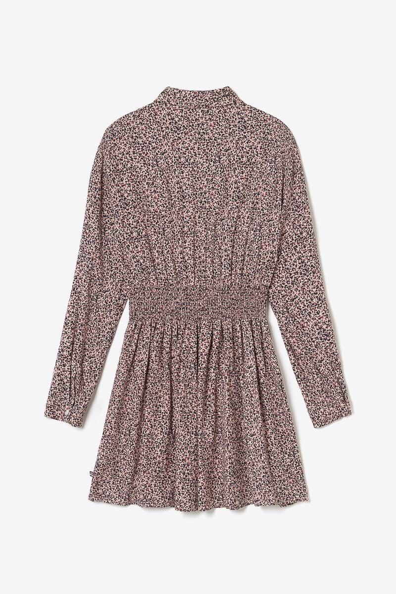 Le Temps Des Cerises Robe Chelseagi Rose à Motif Léopard