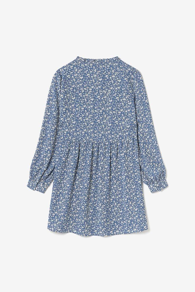 Le Temps Des Cerises Robe Lattegi Bleue à Motif Fleuri