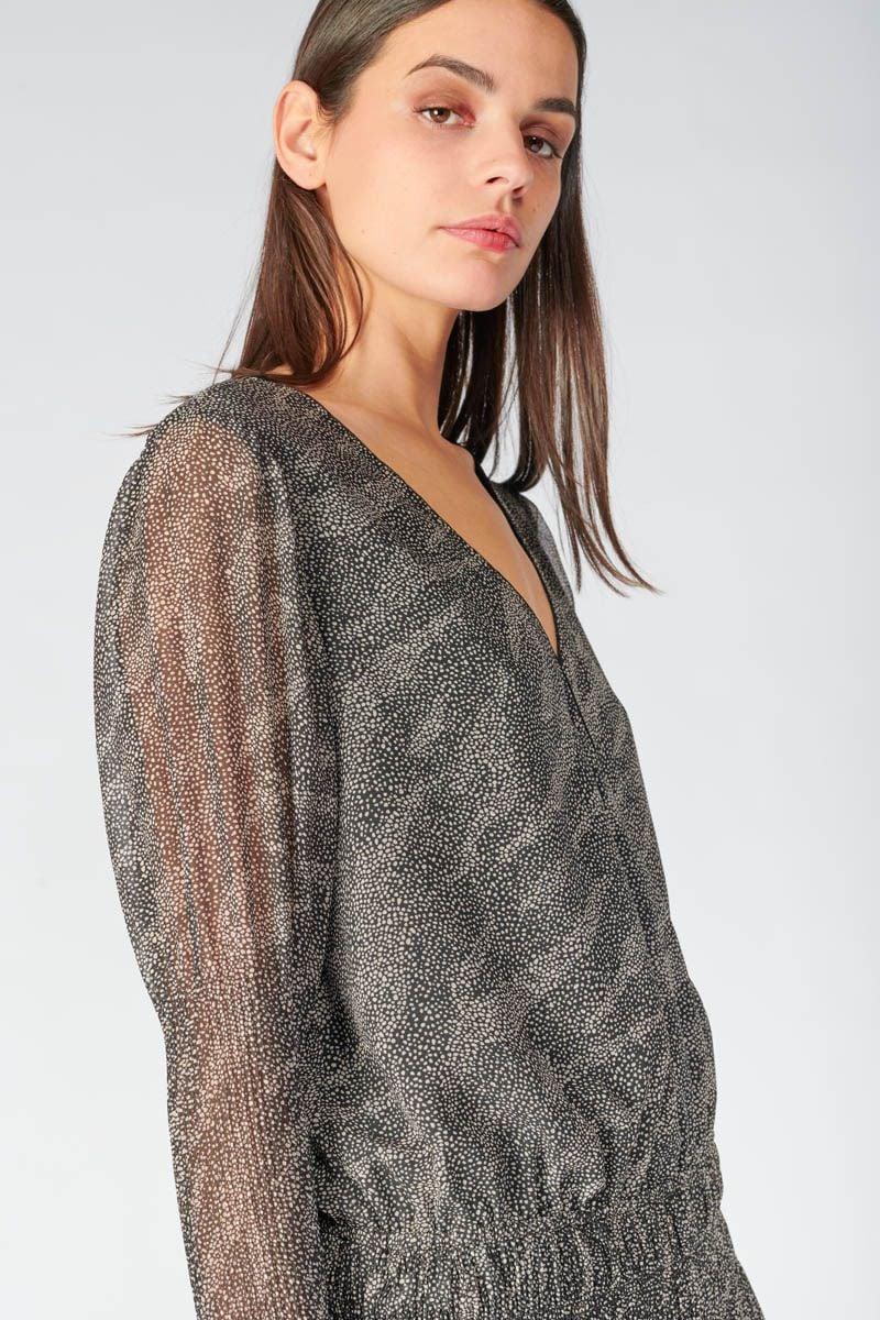 Le Temps Des Cerises Robe Longue Bereni à Motif Animalier