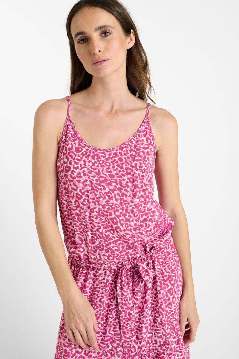 Le Temps Des Cerises Robe Longue Lisaka à Motif Rose