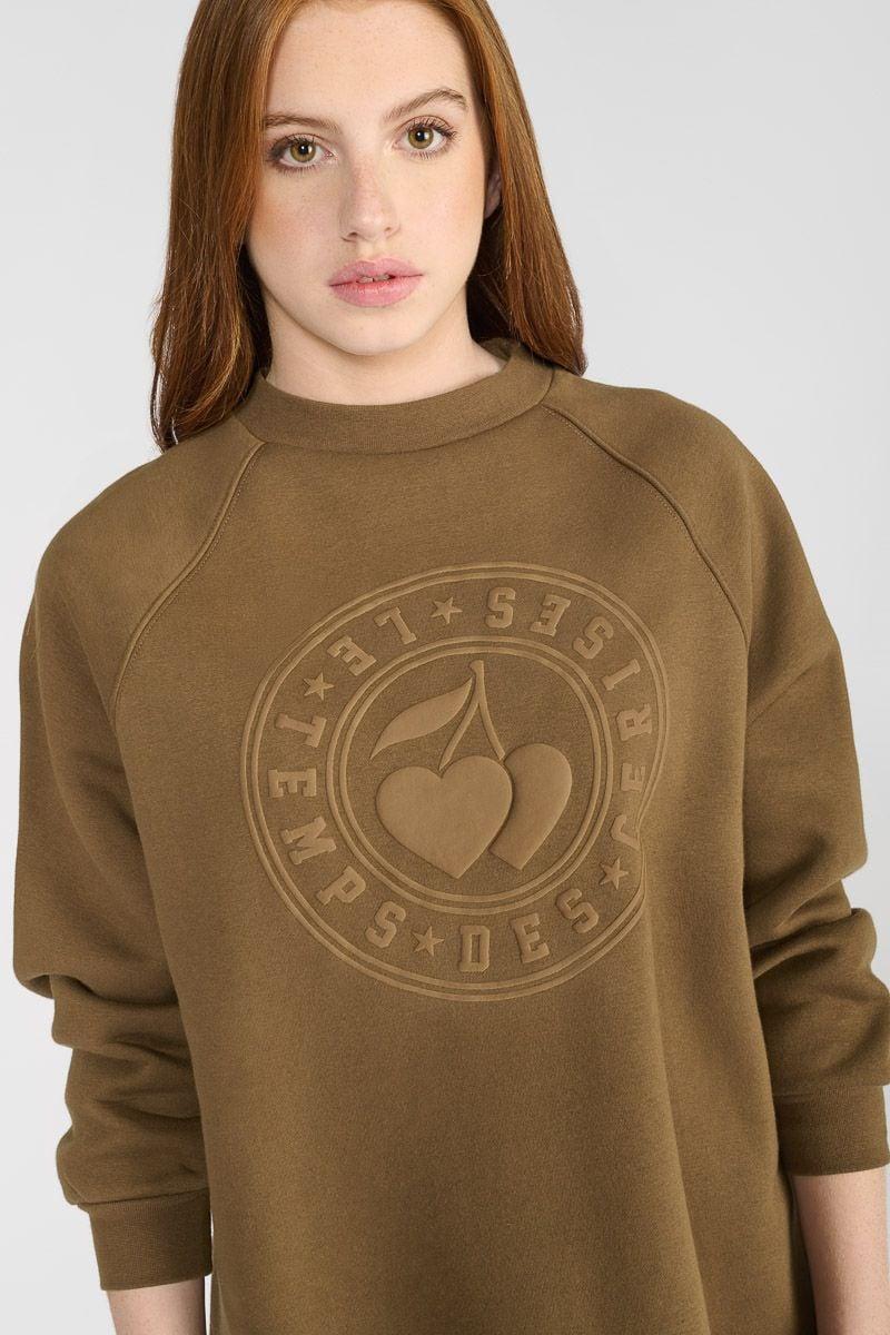 Le Temps Des Cerises Robe Sweat Adelgi Marron Clair