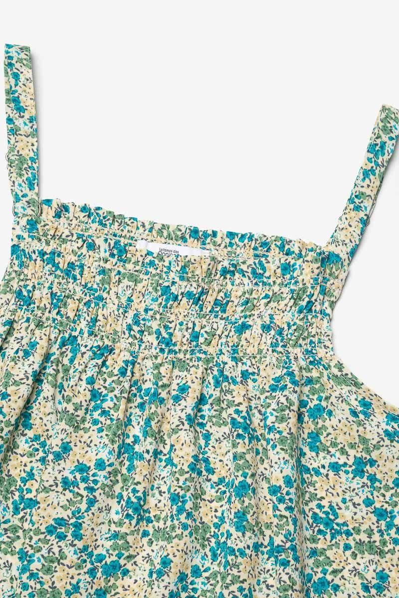 Le Temps Des Cerises Robe Tategi à Motif Floral Vert