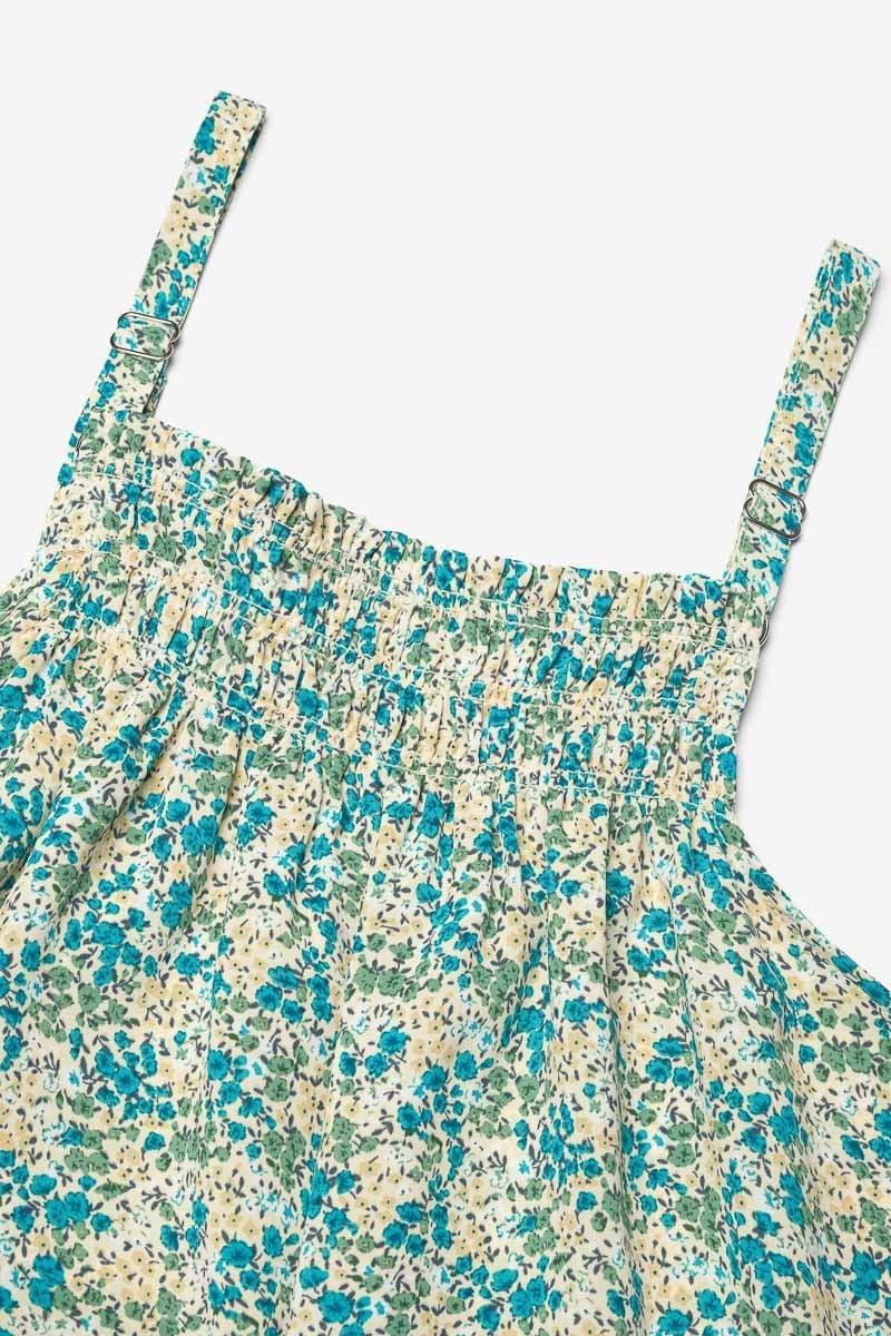 Le Temps Des Cerises Robe Tategi à Motif Floral Vert