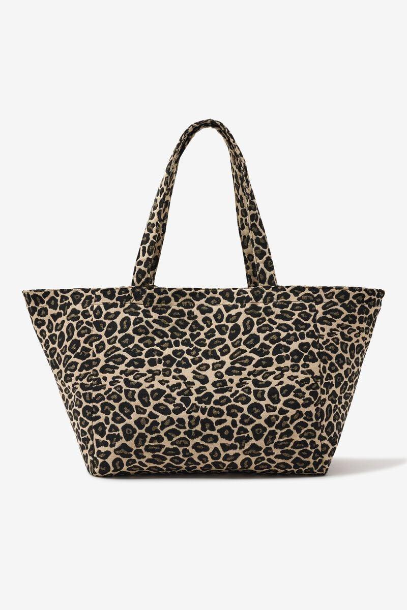 Le Temps Des Cerises Sac Cabas Dalia à Motif Léopard