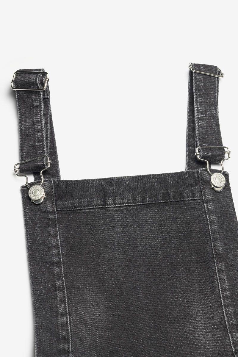 Le Temps Des Cerises Salopette Pantalon Camil En Jeans Noir Délavé